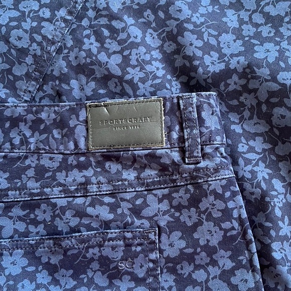 SPORTSCRAFT Flower Print Cotton Blue Skirt. Casual, Street Wear NWOT - Picture 5 of 8